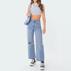 Edikted Lori High-Rise Wide Leg Jeans